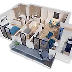 Апартаменты Spacious 3-room - Long-term