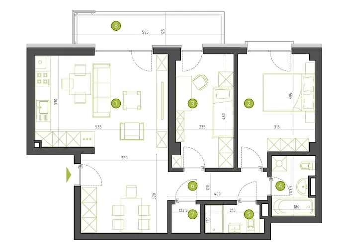 Spacious 3-room - Long-term * Bucharest
